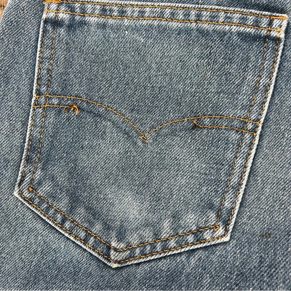 Vintage 80s LEVI’S Orange Tab 20508 0914 Cuffed Denim Jean Shorts 33”